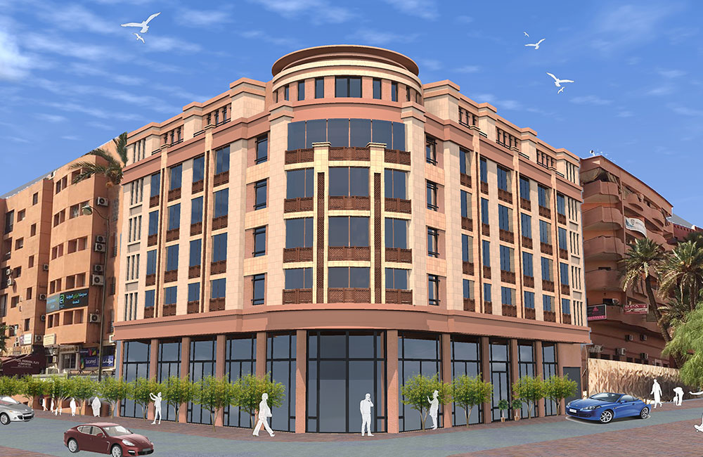 Immeuble à usage commercial et plateaux